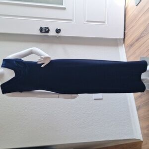 Alex Evenings Blue Stretchy Velvet Dress